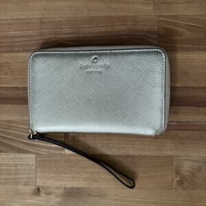 Kate Spade New York Wristlet Wallet Card Holder Gold 7 Inch